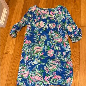 Floral Blue and Pink Dress